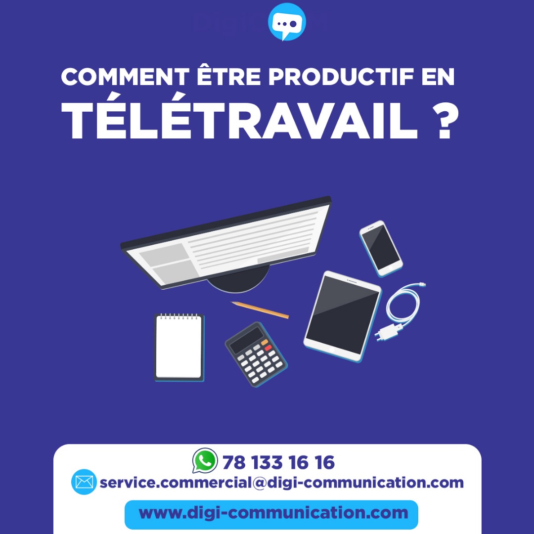 Comment être productif en télétravail ? 1. Aménagez un espace de travail dédié 2. Conservez vos habitudes 3. Fixez-vous des objectifs et communiquez 4. Apprenez à déconnecter 5. Établissez des règles de vie pour toute la famille